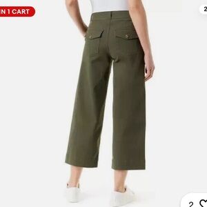 Gloria Vanderbilt Women's Olive Wide Leg Pants